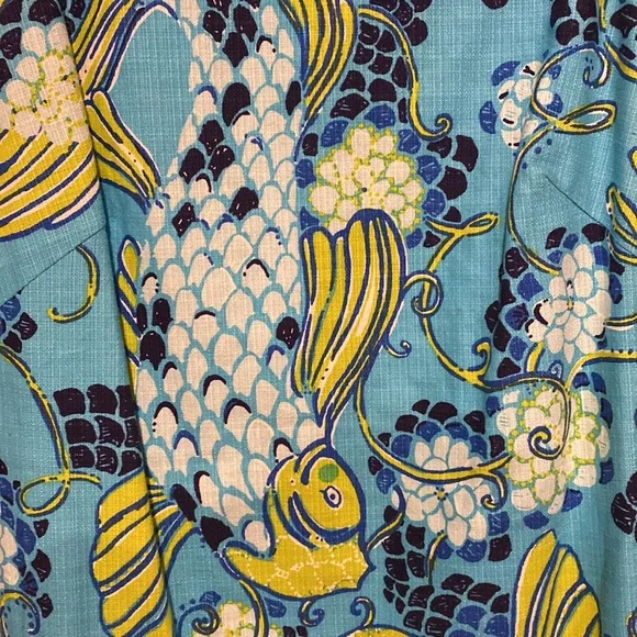 Vintage Lilly Pulitzer koi fish print dress - Picture 2 of 4